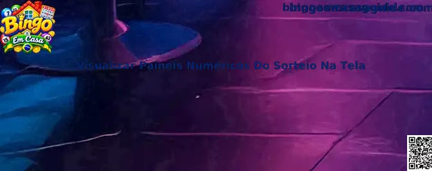 Painel numérico do sorteio na tela